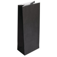 Papier-Blockbodenbeutel, 10x24x6cm, 80g/m², SB-Btl. 25Stück, schwarz