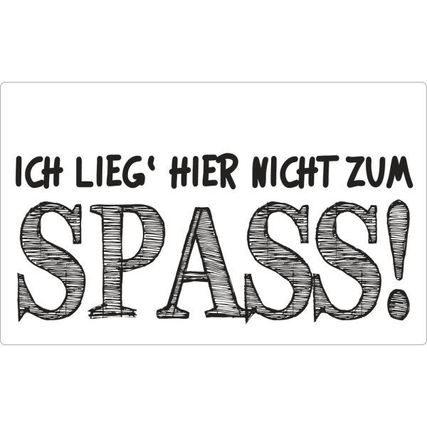 Label ... nicht zum Spass!, 40x65mm, SB-Btl 1Stück