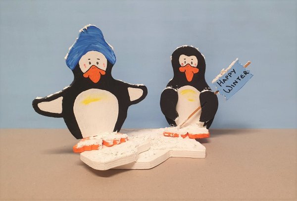 Pinguine auf Eisscholle