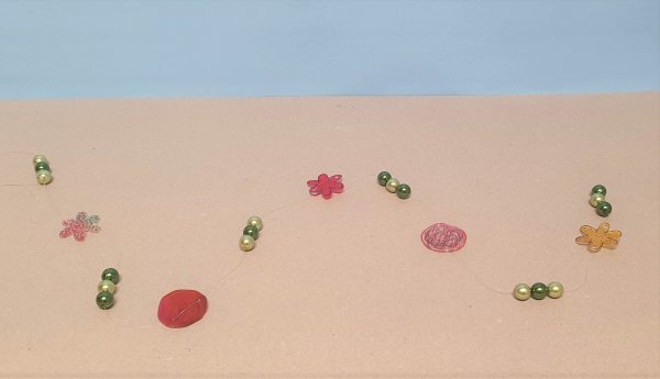 Dekokette "Blumen und Kreise"