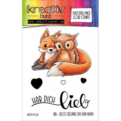 Kreativbunt Stempel Beste Freunde Fips und Nuppi