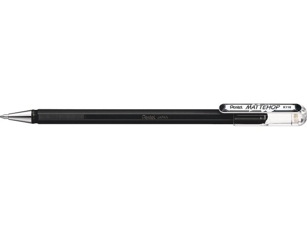 PENTEL Gel-Tintenroller Mattehop Mattehop schwarz