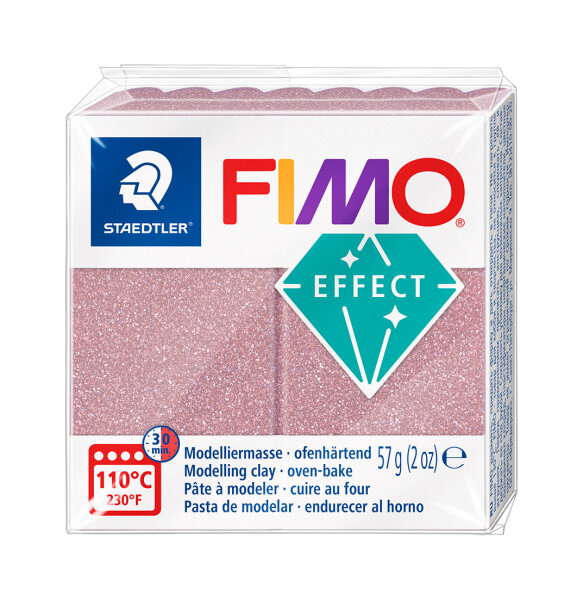 Fimo Modelliermasse Soft Rose Gold Glitter