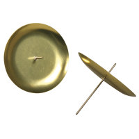 Adventskranz-Kerzenhalter, 8cm ø, gold, SB-Btl...