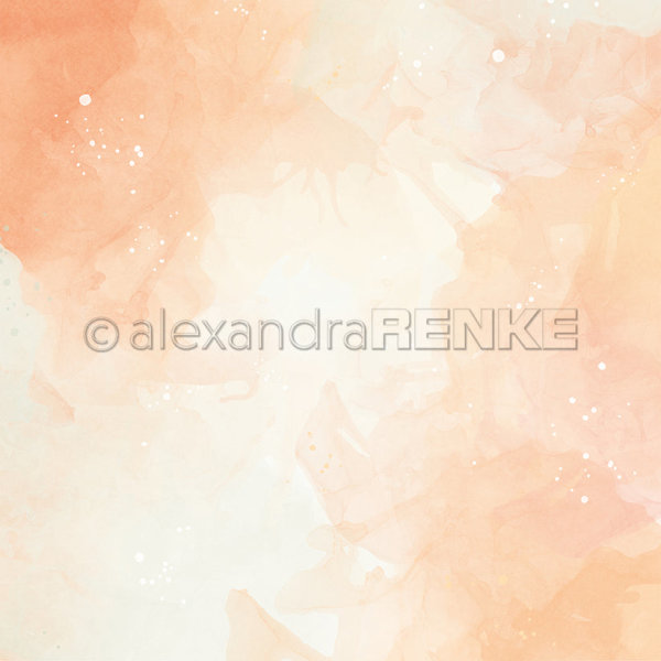 Designpapier Aquarellwunder Orange Topas