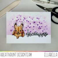 Kreativbunt Stempel Eichhörnchen Bella schaut vorbei
