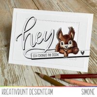 Kreativbunt Stempel Eichhörnchen Bella schaut vorbei