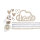 Bastelpackung: Holzhänger mit Bänder Home, Holzhänger: 22x12,5cm, SB-Btl 1Set, creme