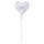 Bubble Ballon Herz m. Stab , 40 ± 2cm ø, transparent, SB-Btl 2Stück