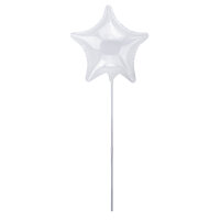 Bubble Ballon Stern m. Stab , 40 ± 2cm ø, transparent,...