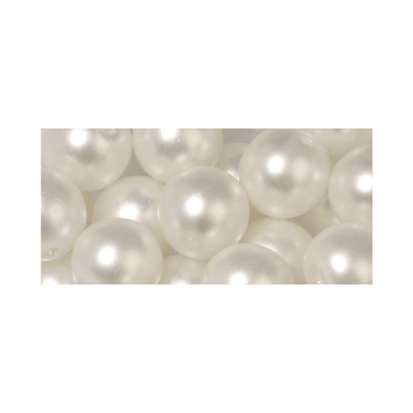 Renaissance Glaswachsperlen,matt, 12mm ø, Dose 21Stück, schneeweiss