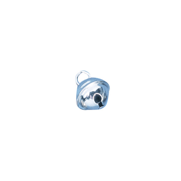 Deko-Metallglöckchen kugelförmig, 11mm ø, platin, SB-Btl 10Stück