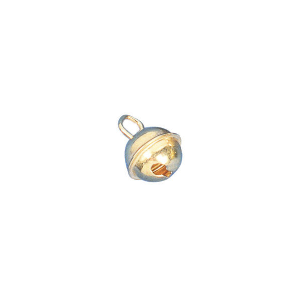 Deko-Metallglöckchen kugelförmig, 9mm ø, gold, SB-Btl 10Stück