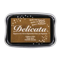 Delicata Metallic Stempelkissen, 9,9x6,8x1,9cm, Grösse L, gold