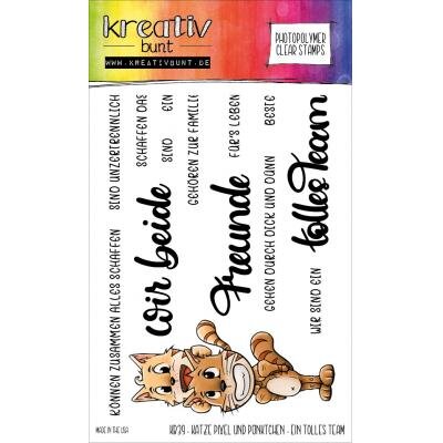 Kreativbunt Stempel Kate Pixel und Pünktchen - Ein tolles Team