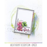 Kreativbunt Stempel Drache Dipsi mit Kleeblatt