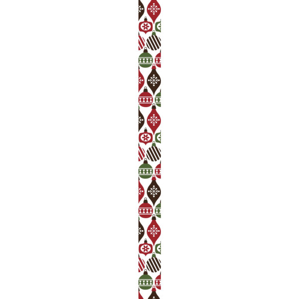 Fabric Tape: Weihnachtskugeln, 5m, 15mm, Blisterbox 1Rolle