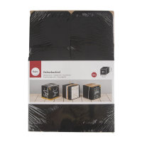 Faltschachtel, 10x10x10cm, Set 3Stück, schwarz