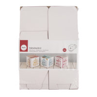 Faltschachtel, 10x10x10cm, Set 6Stück, weiss