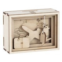 Holz 3D GeschenkboxJourney,FSCMixCred., 11,5x8,5x5cm, 12 tlg. Bausatz, Box 1Set, natur