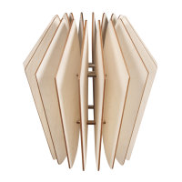 Holz Lamellenlampe, FSC Mix Credit, 22x22x23,5cm, Kopenhagen,20tlg, Box 1Set, natur
