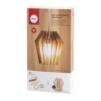 Holz Lamellenlampe, FSC Mix Credit, 22x22x23,5cm, Kopenhagen,20tlg, Box 1Set, natur