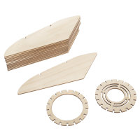 Holz Lamellenlampe, FSC Mix Credit, 22x22x23,5cm, Kopenhagen,20tlg, Box 1Set, natur