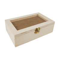 Holz Box mit Schütteldeckel, FSC 100%, 20x12,5x6,5cm, natur