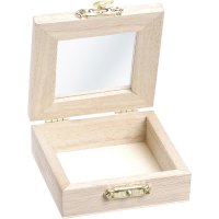 Holzbox mit Glasscheibe