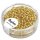 Rocailles, 2,6 mm ø, mit Silbereinzug, Dose 16g, gold