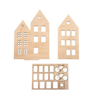 Holzmotiv Häuser, FSC Mix Credit, 18x12cm, 18-tlg.,...