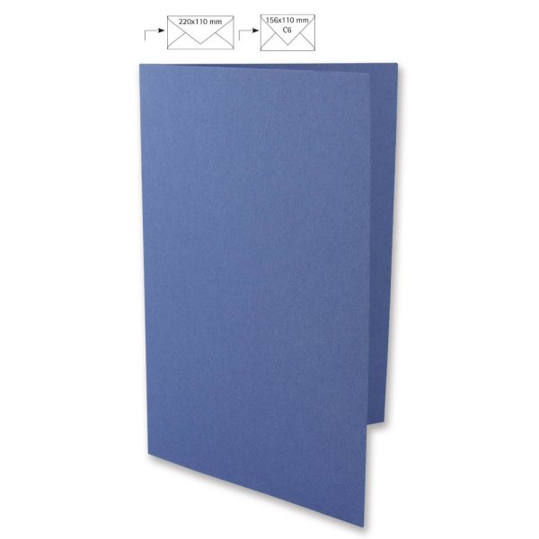 Karte A4, uni, FSC Mix Credit, royalblau, 210x297mm, 220g/m2