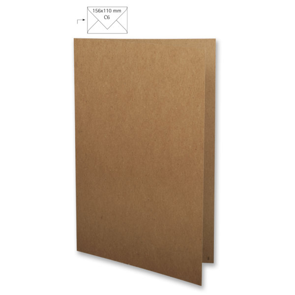 Karte A6, HD,kraft, FSC Rec. Credit, kraft, 210x148mm, 220g/m2