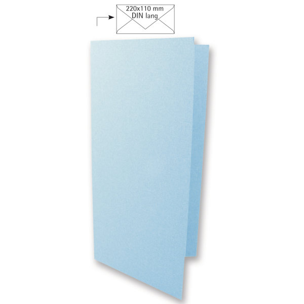 Karte DIN Lang, uni, FSC Mix Credit, babyblau, 210x210mm, 220g/m2