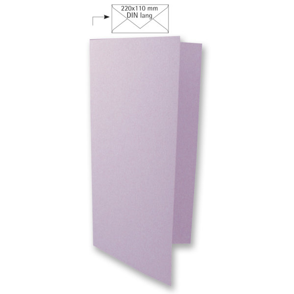 Karte DIN Lang, uni, FSC Mix Credit, flieder, 210x210mm, 220g/m2