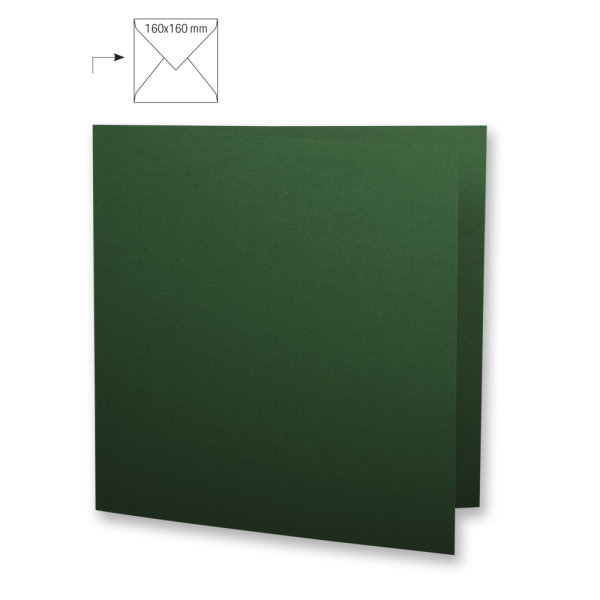 Karte quadr.,doppelt,uni,FSC Mix Credit, piniengrün, 150x300mm, 220g/m2