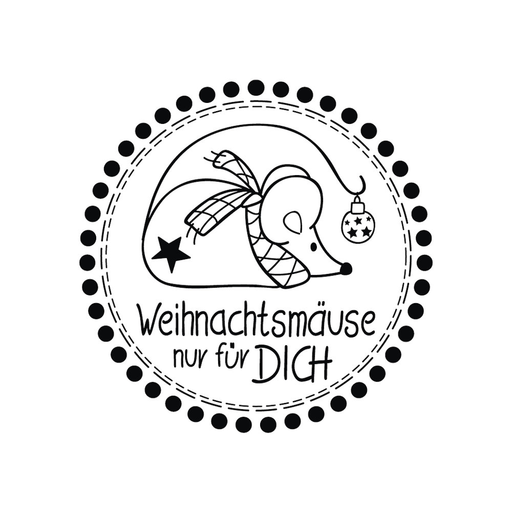 Weihnachtsmäuse Stempel Und Stanzen Set, Stempel S Produktbild-Vorschau 2