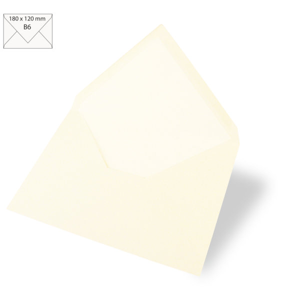 Kuvert B6, uni, FSC Mix Credit, elfenbein, 180x120mm, 90g/m2
