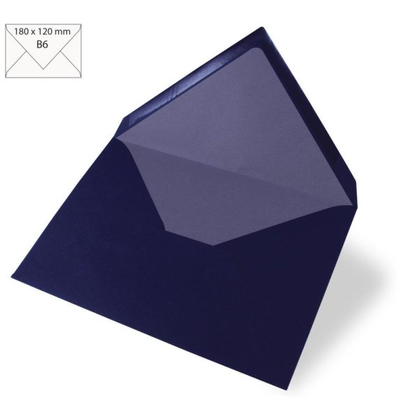 Kuvert B6, uni, FSC Mix Credit, nachtblau, 180x120mm, 90g/m2