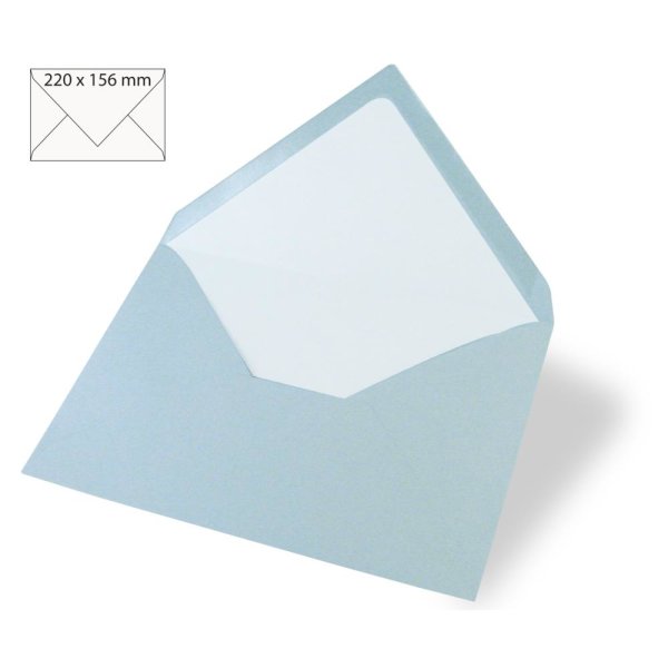 Kuvert C6, uni, FSC Mix Credit, babyblau, 156x110mm, 90g/m2