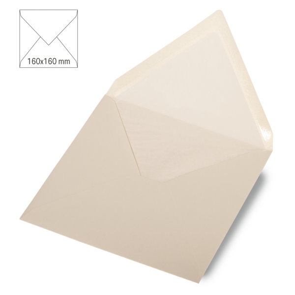 Kuvert quad., metallic, FSC Mix Credit, kaschmir metallic, 160x160mm, 90g/m2