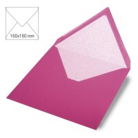 Kuvert quadratisch, uni, FSC Mix Credit, pink, 160x160mm,...
