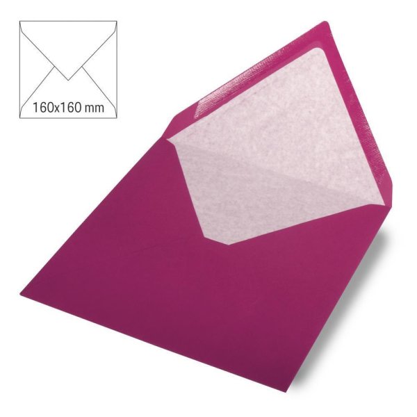 Kuvert quadratisch, uni, FSC Mix Credit, red magma, 160x160mm, 90g/m2