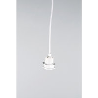 Lampenfassung m. Schalter,f. E27 Fassung, 180cm, m. Schraubring, SB-Btl 1Stück, weiss