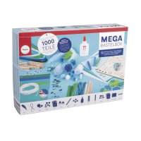 Mega-Bastelbox Space 1.000 Teile, weiss/blau/grün Töne, Box