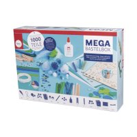 Mega-Bastelbox Space 1.000 Teile, weiss/blau/grün Töne, Box