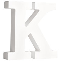 MDF- Buchstabe K, weiss, 11cm, Stärke 2cm