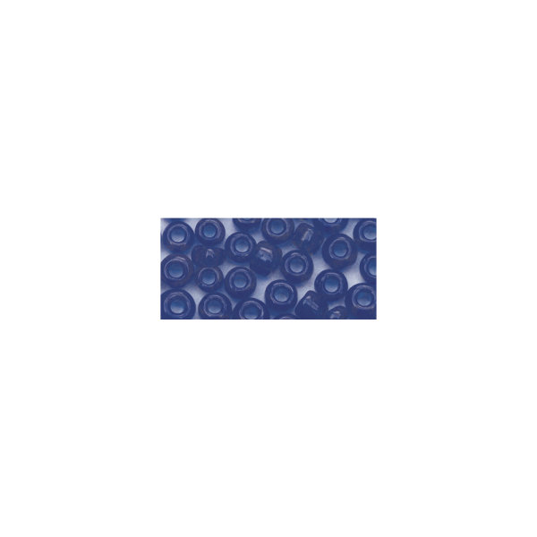 Rocailles, 2,6 mm ø, transparent, Dose 17g, d.blau