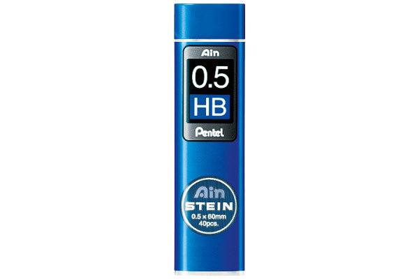 PENTEL Bleistiftmine AINSTEIN 0.5mm C275-HBO schwarz/40 Stück HB