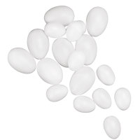 Plastik-Eier, 6cm ø, weiß